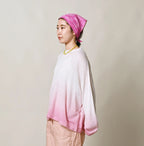 Sakura Gradation Dyed Gauze M Shirt Female Model