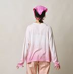 Sakura Gradation Dyed Gauze M Shirt Female Model