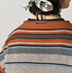 Indigo Native Gima Jacquard M Sweater Detail