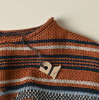 Indigo Native Gima Jacquard M Sweater Detail