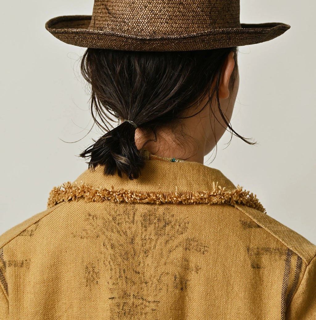 Indian Linen Sack Petit Coverall Detail