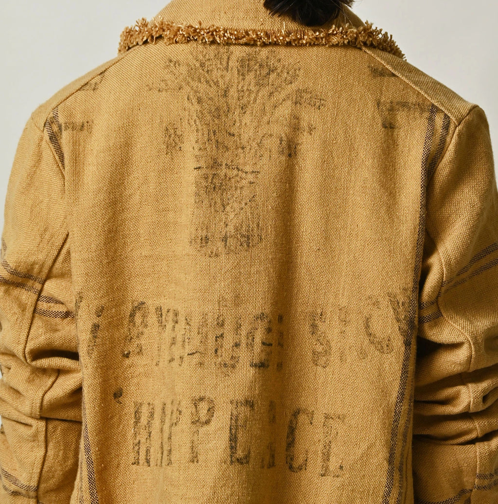 Indian Linen Sack Petit Coverall Detail