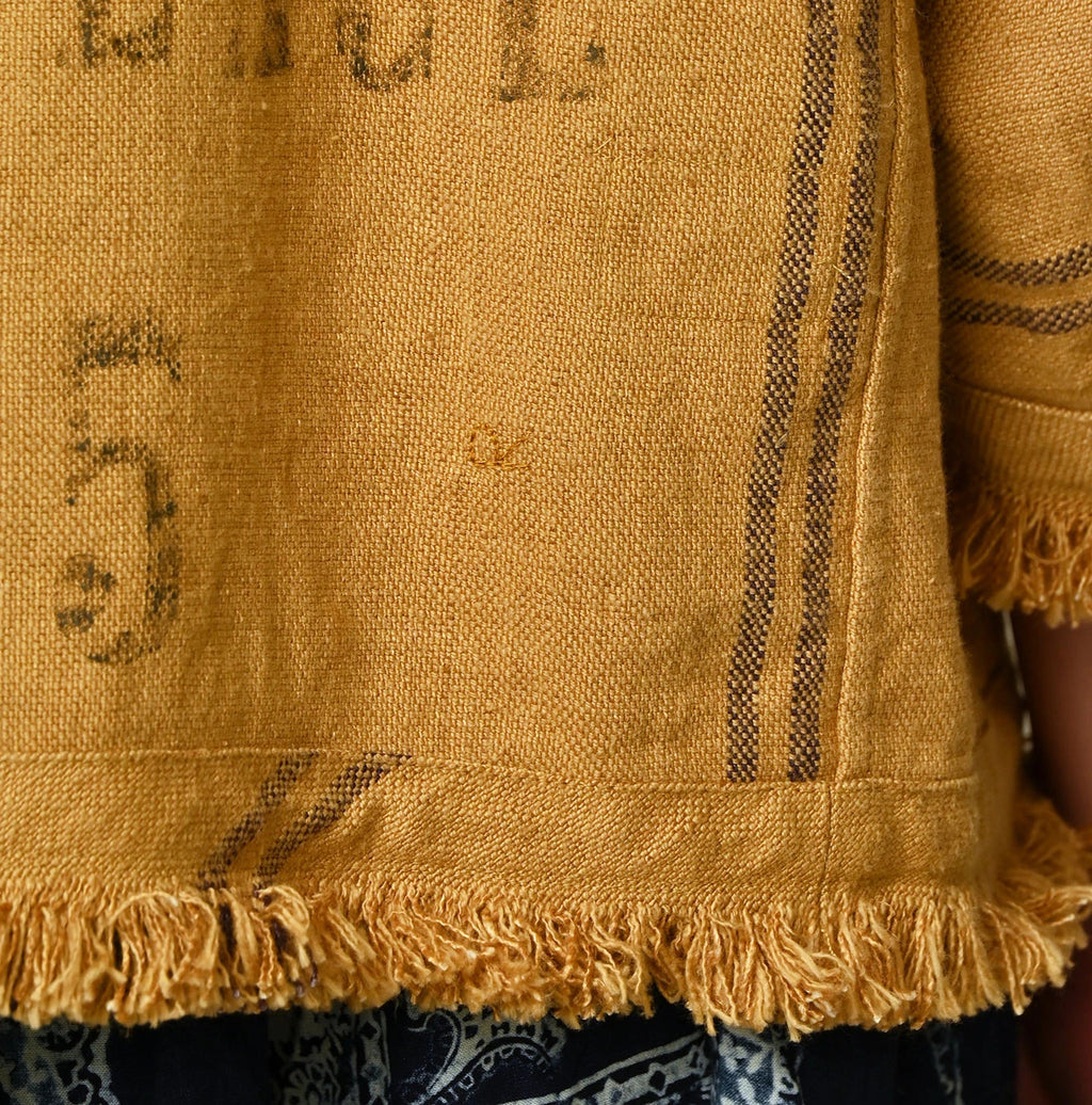 Indian Linen Sack Petit Coverall Detail