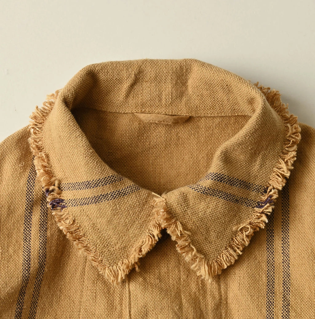 Indian Linen Sack Petit Coverall Detail