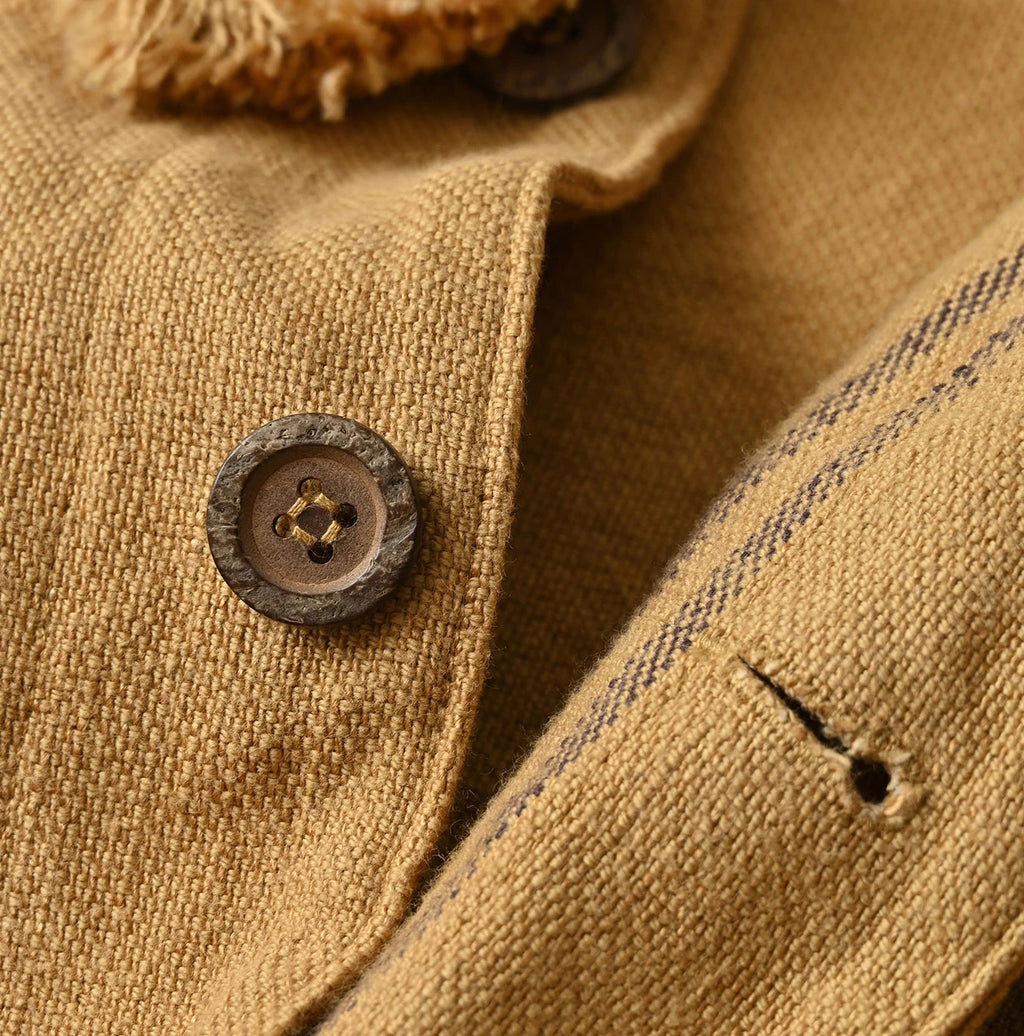 Indian Linen Sack Petit Coverall Detail