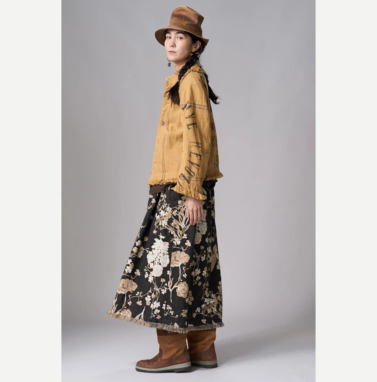 Indian Linen Sack Petit Coverall Female Model