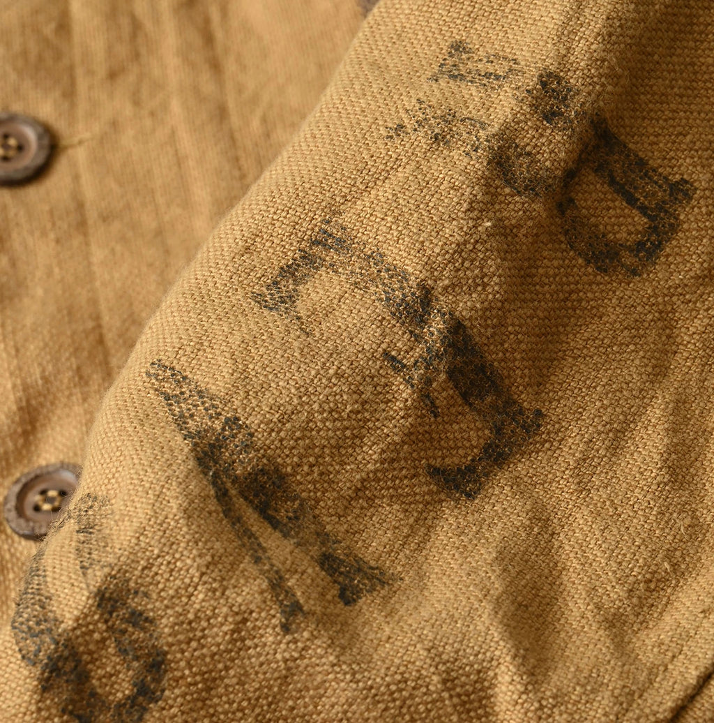 Indian Linen Sack Petit Coverall Detail