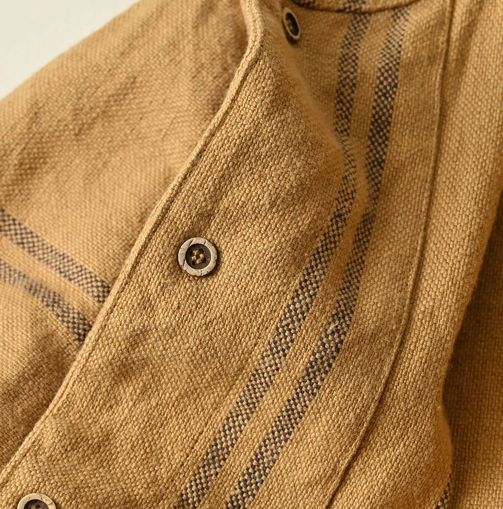 Indian Linen Sack Petit Coverall Detail