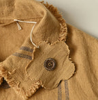 Indian Linen Sack Petit Coverall Detail