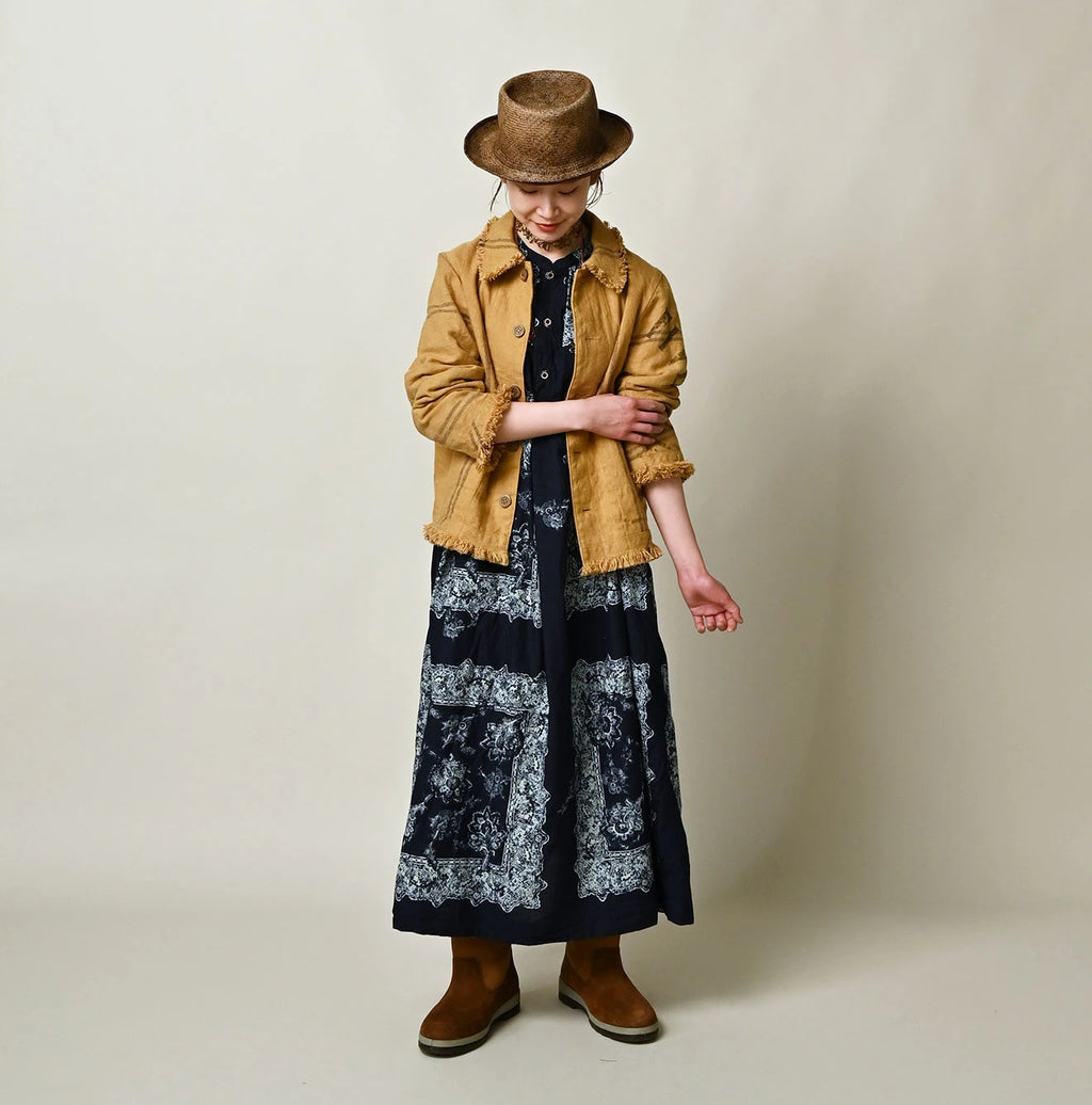 Indian Linen Sack Petit Coverall Female Model