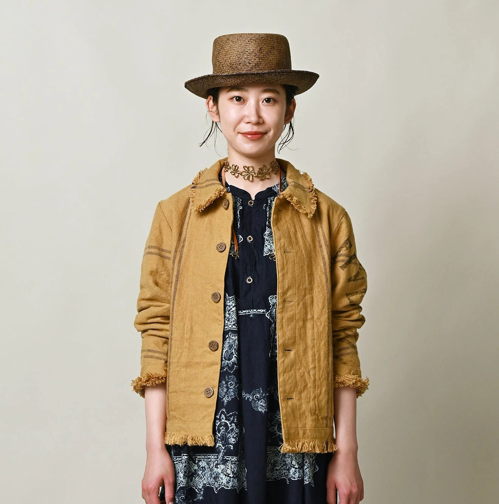 Indian Linen Sack Petit Coverall Female Model