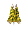 Indian Khadi Flax Flower Tank Bra Yellow