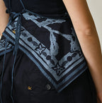 Indigo Indian Khadi Flax Flower Tank Bra Detail