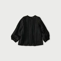 Linen Pintuck Lace Blouse