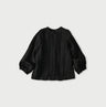 Linen Pintuck Lace Blouse Black