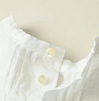 Linen Pintuck Lace Blouse Detail