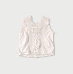 Batiste Cutwork Sleeveless Top Antique Back