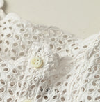 Batiste Cutwork Sleeveless Top Antique Detail
