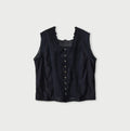 Indigo Batiste Cutwork Sleeveless Top
