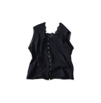 Indigo Batiste Cutwork Sleeveless Top