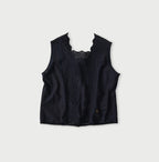 Indigo Batiste Cutwork Sleeveless Top Back