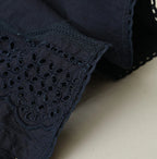 Indigo Batiste Cutwork Sleeveless Top