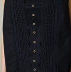 Indigo Batiste Cutwork Sleeveless Top Detail