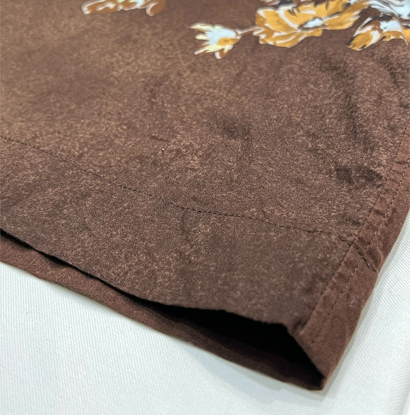 Border Flower Print Cotton Blouse Detail