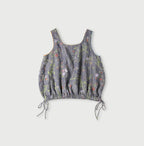 Dungaree Indian Cotton Linen Flower Print Poyon Camisole Blouse Back