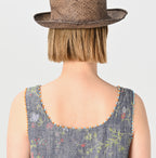Dungaree Indian Cotton Linen Flower Print Poyon Camisole Blouse Detail
