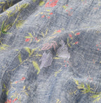 Dungaree Indian Cotton Linen Flower Print Poyon Camisole Blouse Detail