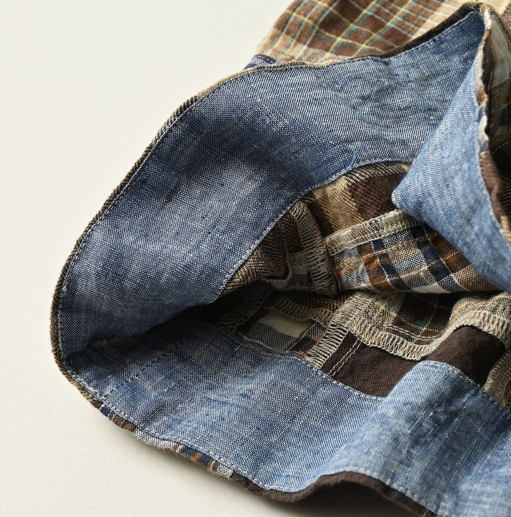 Indian Linen Patchwork POYON Dress Detail