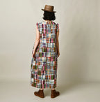 Indian Linen Patchwork POYON Dress Female Model