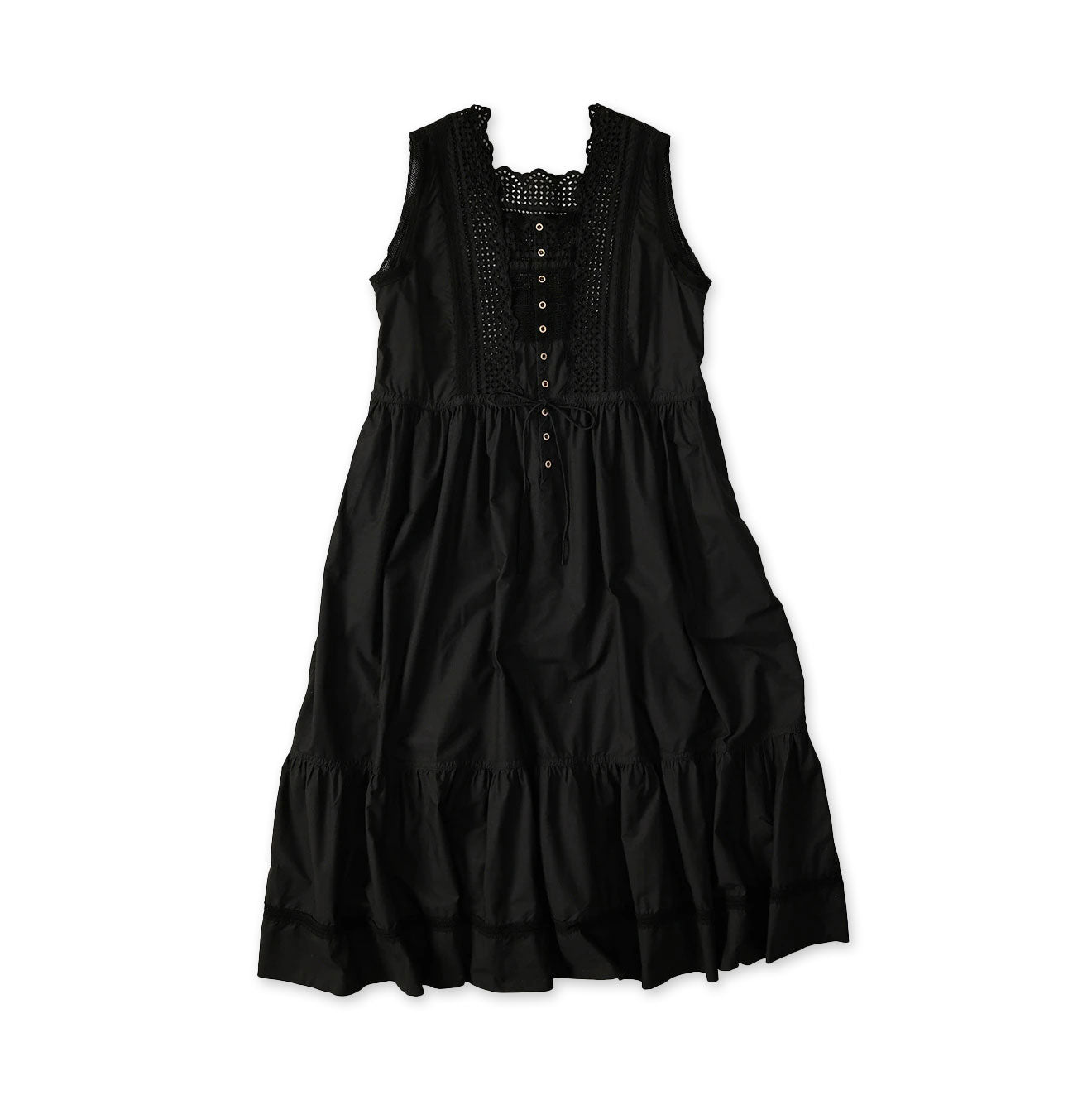 Batiste Cutwork Dress Sumi Black