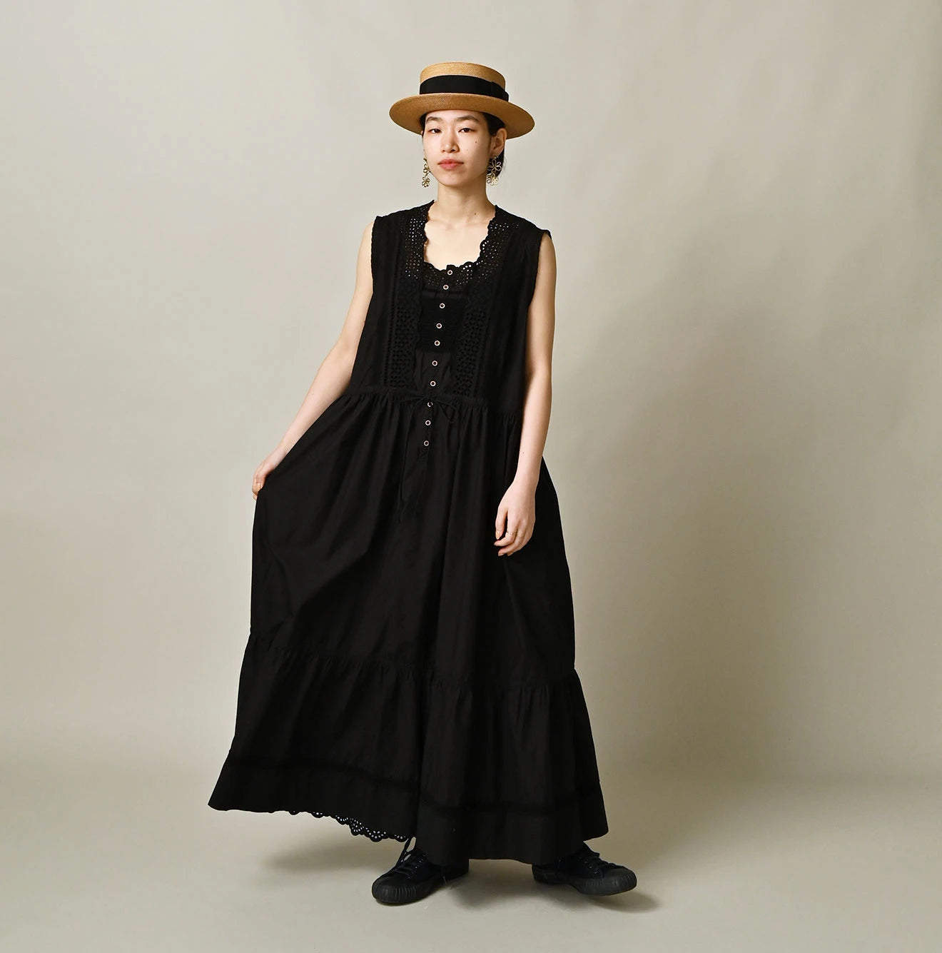 Batiste Cutwork Dress Female Model