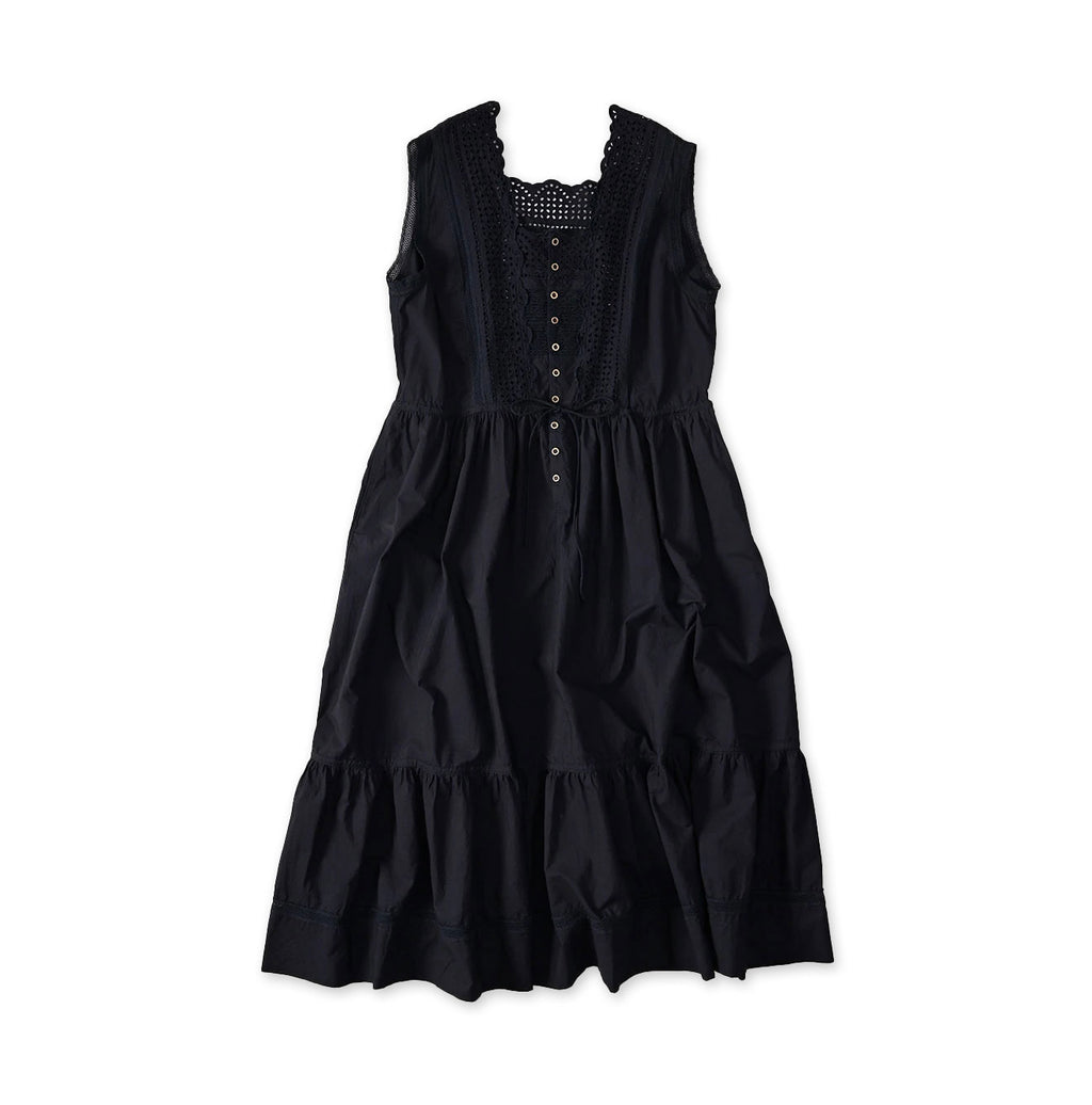 Indigo Batiste Cutwork Dress