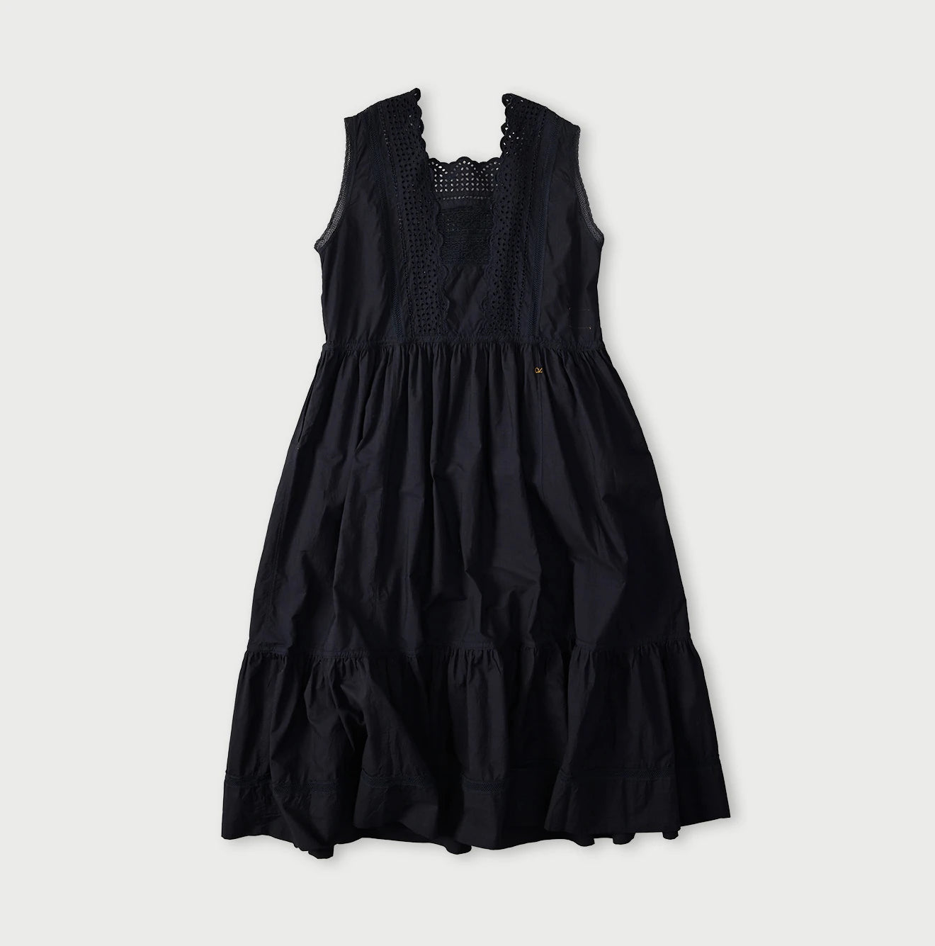 Indigo Batiste Cutwork Dress Back