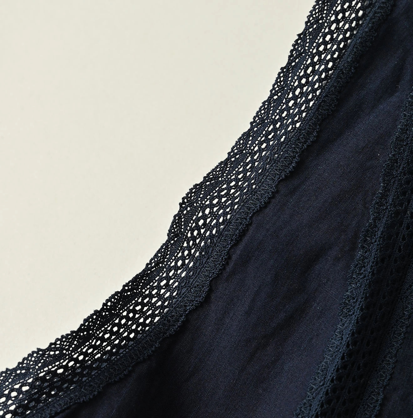 Indigo Batiste Cutwork Dress Detail