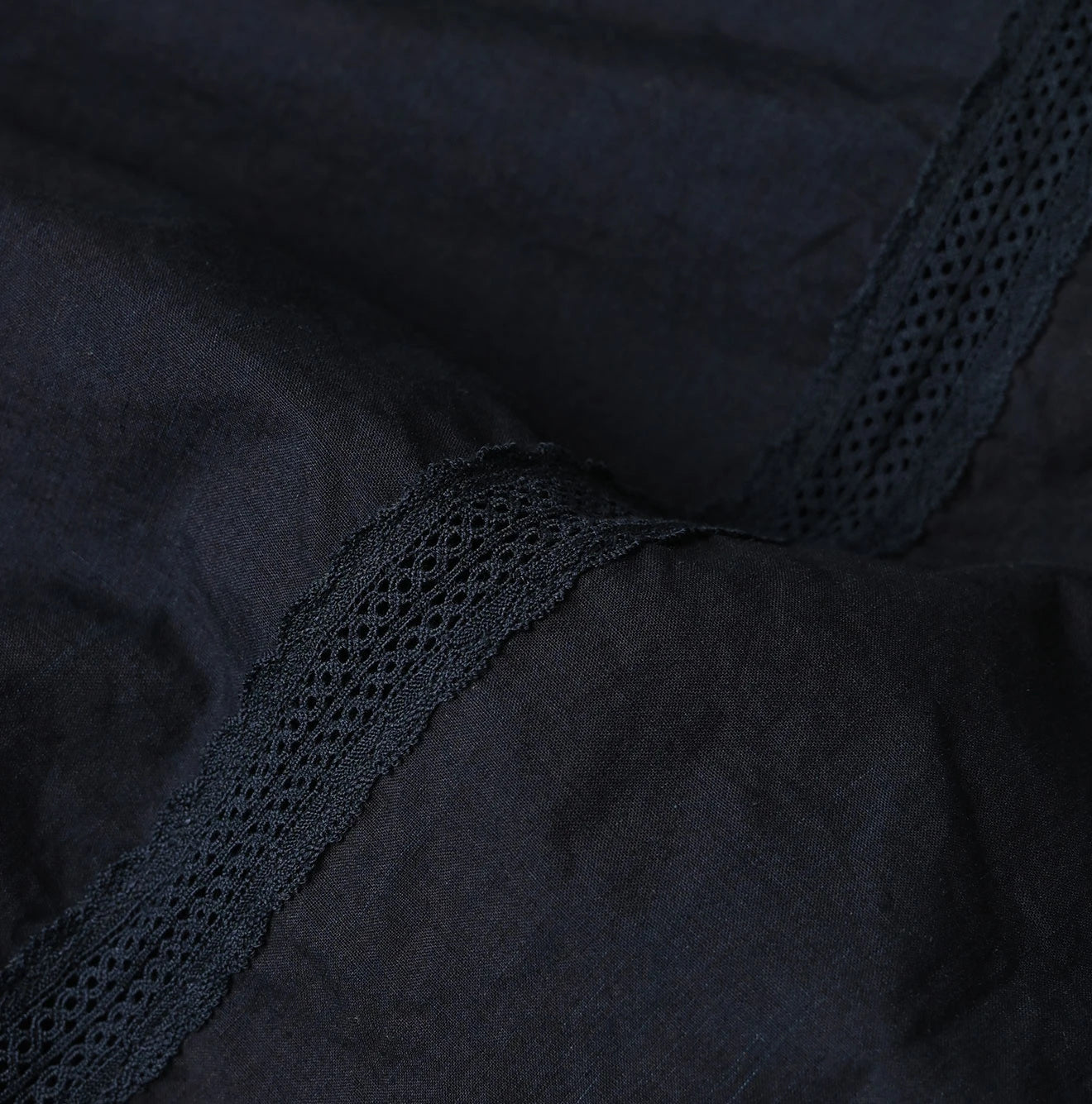 Indigo Batiste Cutwork Dress Detail