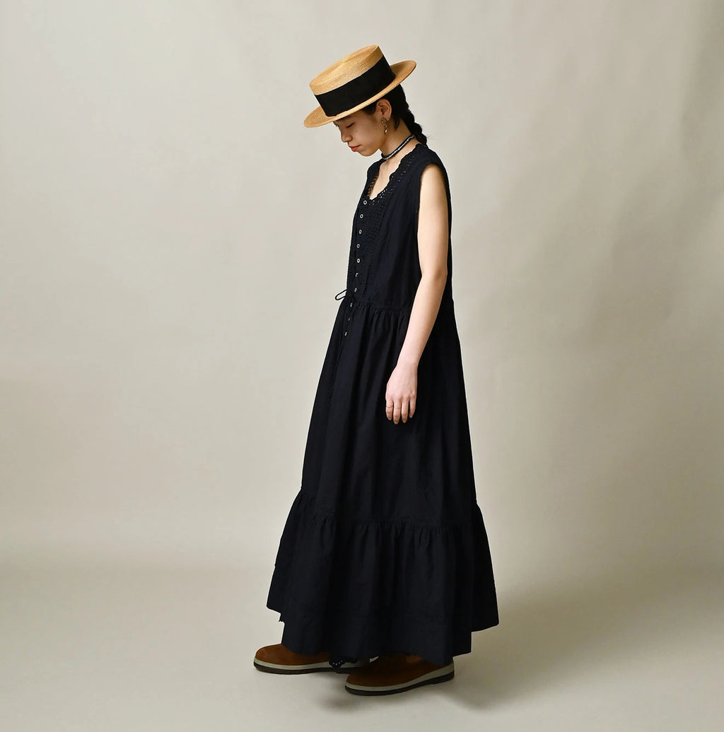 Indigo Batiste Cutwork Dress Female Model