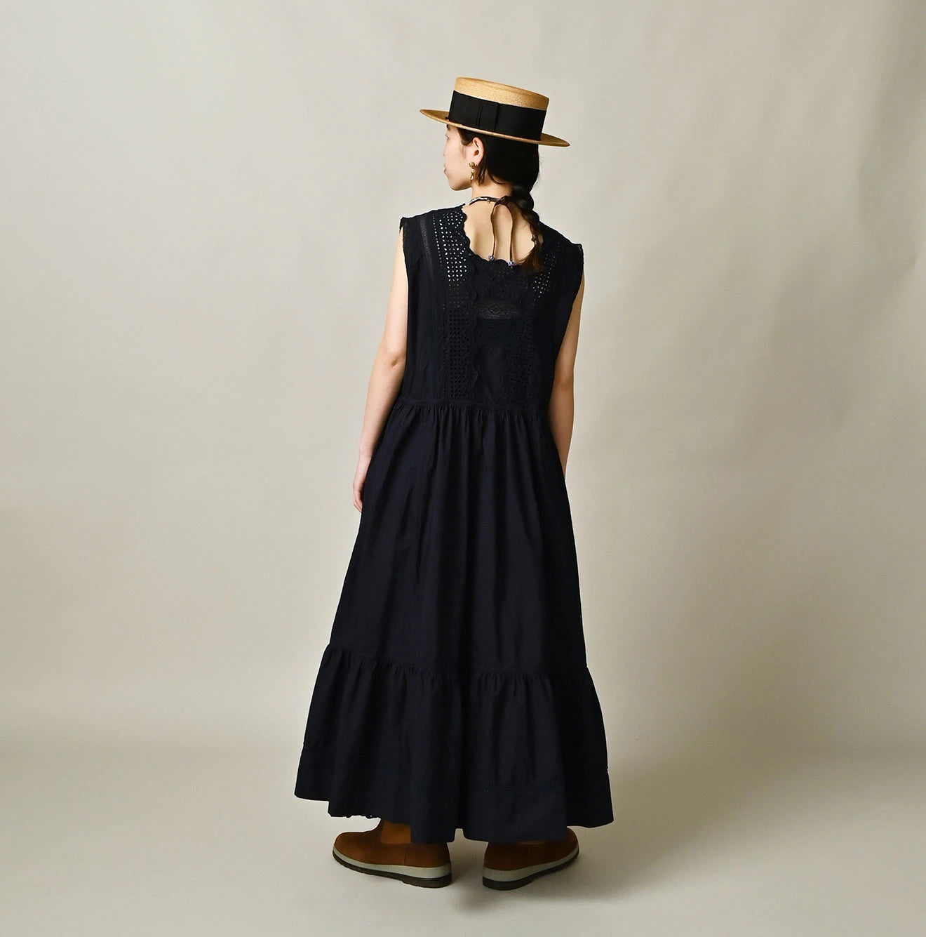 Indigo Batiste Cutwork Dress Female Model