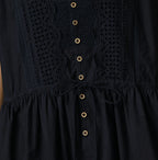 Indigo Batiste Cutwork Dress Detail