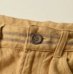 Indian Linen Sack Fringe Pants Detail