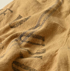 Indian Linen Sack Fringe Pants Detail