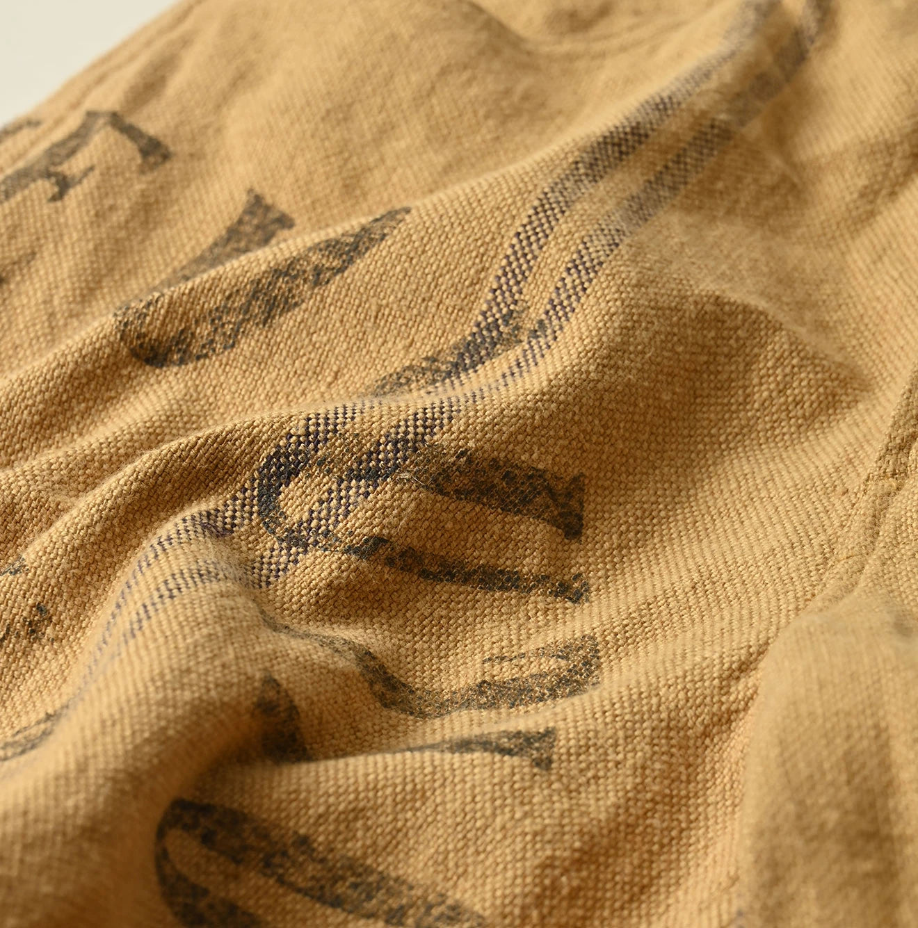 Indian Linen Sack Fringe Pants Detail