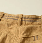 Indian Linen Sack Fringe Pants Detail