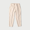 Cotton Linen OX Stretch Sabrina Slacks Antique White Chambray