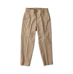 Cotton Linen OX Stretch Sabrina Slacks Brown Chambray