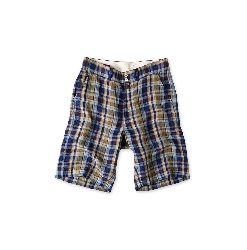 Indian Linen Madras Short Pants Brown Madras