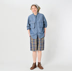 Indian Linen Madras Short Pants Female Model